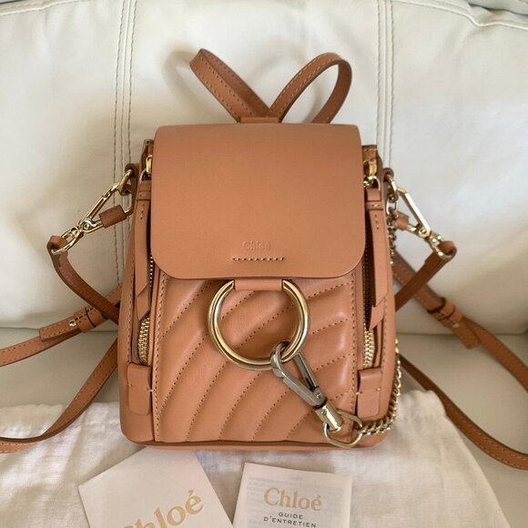 Chloe Mini Faye Quilted Leather Backpack main image 4